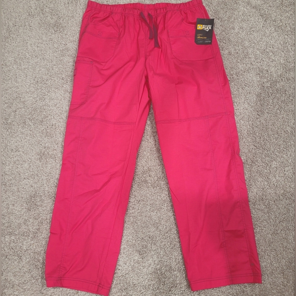 Wink Wonder Flex Pink Scrub Pants Bottoms